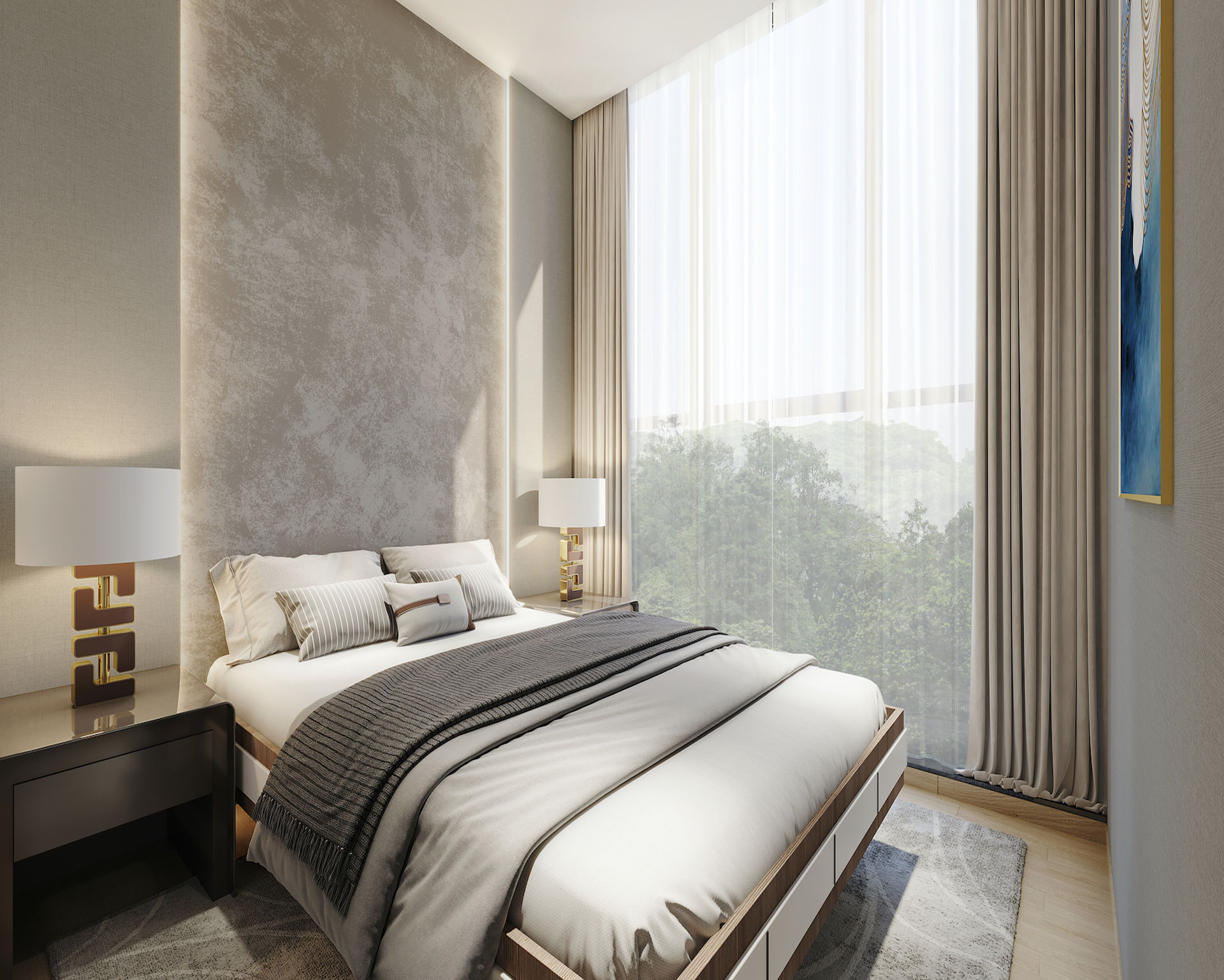 Zyanya Condo 2bedroom: illustration of bedroom design