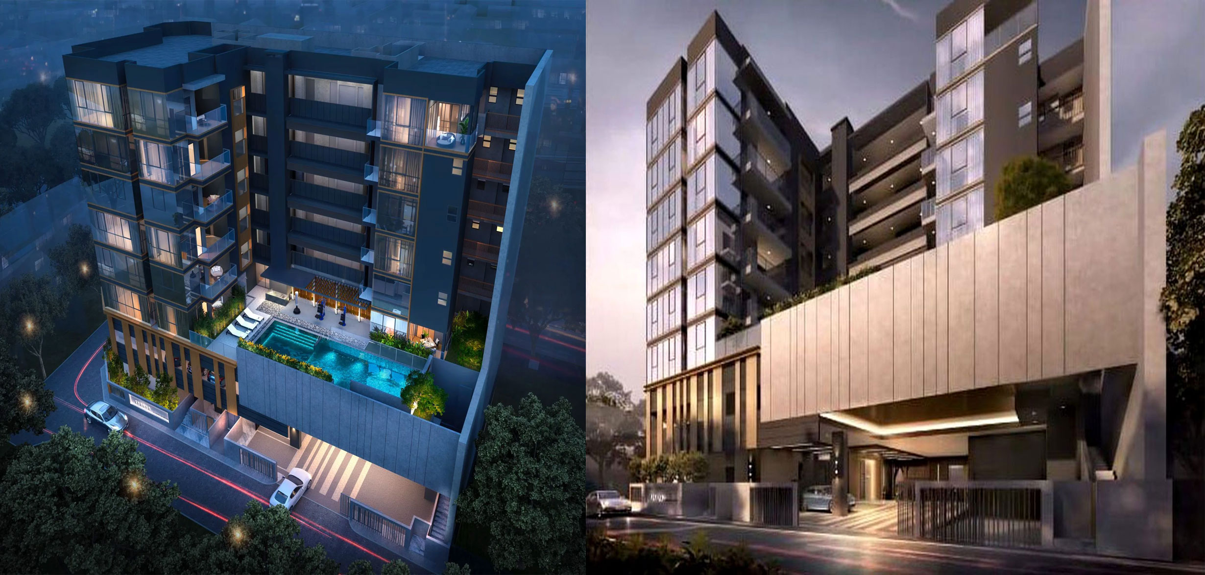 Zyanya Condo - Perspective design of internal utilities and gates of the project