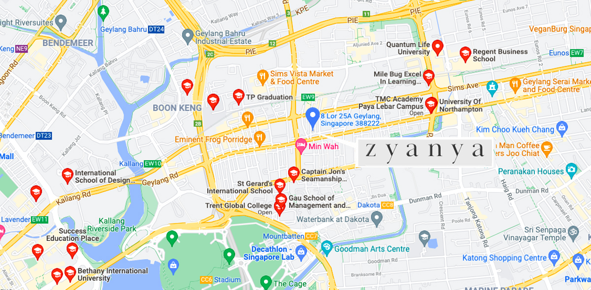 Prominent universities in the vicinity of Zyanya Condo